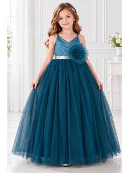 Toy Balloon Kids - Girls Teal Green Party Wear Dress