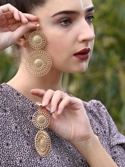 Odette - Double Circle Earrings - Gold