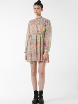 ONLY - Multi Floral Chiffon Mini Dress