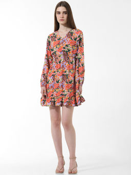 ONLY - Multi Print Wrap Over Dress