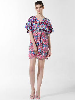 ONLY - Purple Aztec Print Mini Dress