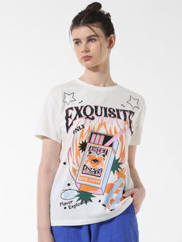 ONLY - White Graphic Print T-Shirt