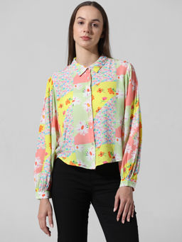 ONLY - Viscose Printed Shirt With Balloon Sleeves