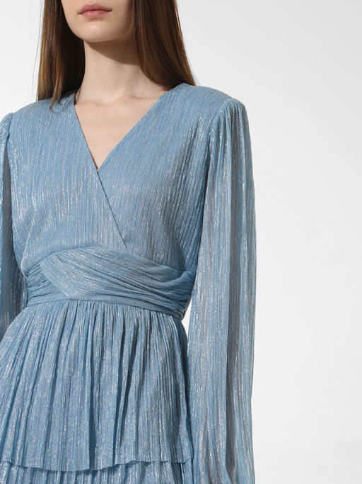Buy ONLY Blue Shimmer Fit & Flare Dress Online