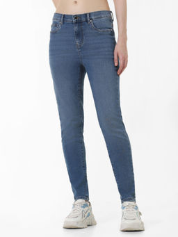 ONLY - Blue Mid Rise Carmen Skinny Jeans
