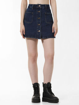 ONLY - Dark Blue High Rise Denim Skort