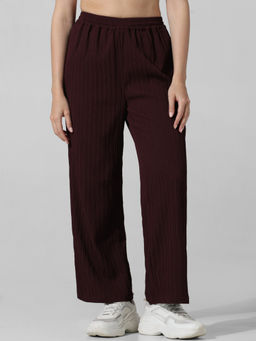 ONLY - Burgundy Textured Co-Ord Set Pants