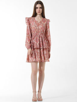 ONLY - Brown Print Short Dress