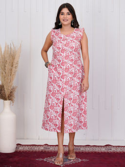 Aruma - Pink Shift Midi Dress