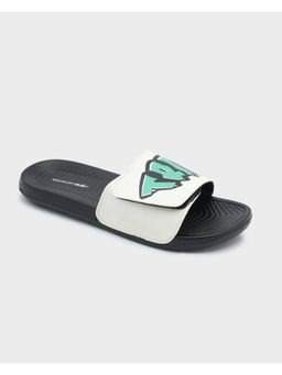 Bewakoof - Men's Black Trip Dawg Printed Sliders