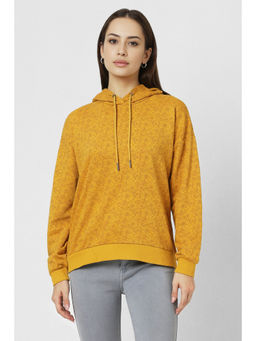 Van Heusen - Women Mustard Printed Hoodie