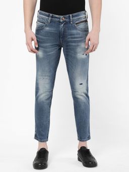 Wrangler - Men Solid Blue Indigo Slim Jeans