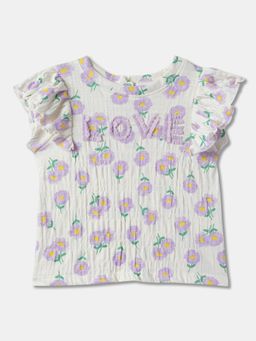 R&B - All Over Printed Regular Girls Top