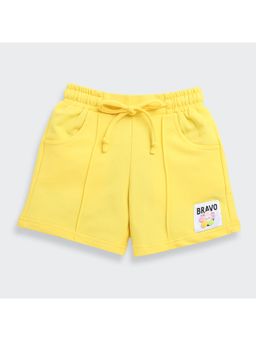 TINY GIRL - Yellow Solid Shorts
