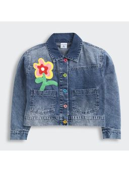 TINY GIRL - Full Sleeves Jacket - Dark Blue