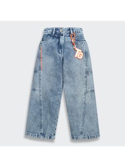 TINY GIRL - Solid Full Length Jeans- Light Blue