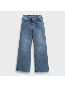 TINY GIRL - Full Length Solid Jeans- Blue