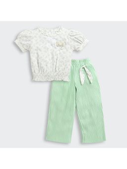 TINY GIRL - Printed Top with Bottom - Pista Green