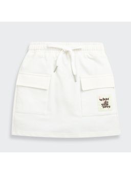 TINY GIRL - White Solid Skort