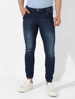 Campus Sutra - Men Classic Blue Dark-Washed Regular Fit Denim Jeans