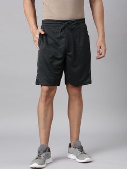 Classic Polo - Men Charcoal Grey Slim Fit Solid Active Wear Shorts