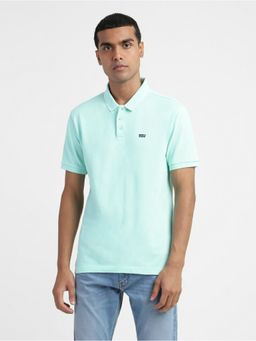 Levi's - Men Blue Solid Polo T-Shirt