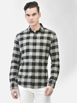 CRIMSOUNE CLUB - Men's Grey Checked Shirt