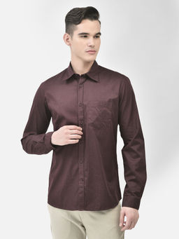 CRIMSOUNE CLUB - Men's Maroon Printed Shirt