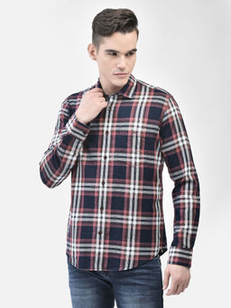 CRIMSOUNE CLUB - Men's Multicolor Checked Shirt