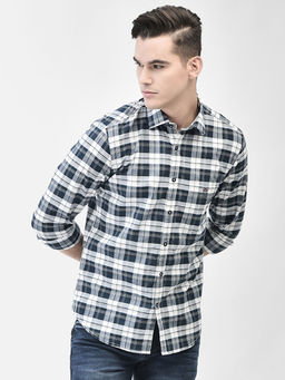 CRIMSOUNE CLUB - Men's White Checked Shirt