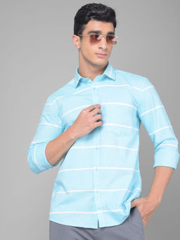 CRIMSOUNE CLUB - Men's Blue Stripe Shirt