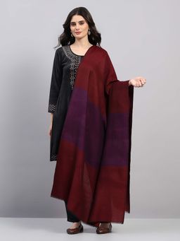 Monte Carlo - Marron and Purple Women Winter Shawl