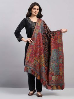 Monte Carlo - Multi-Color Women Woven Design Winter Shawl