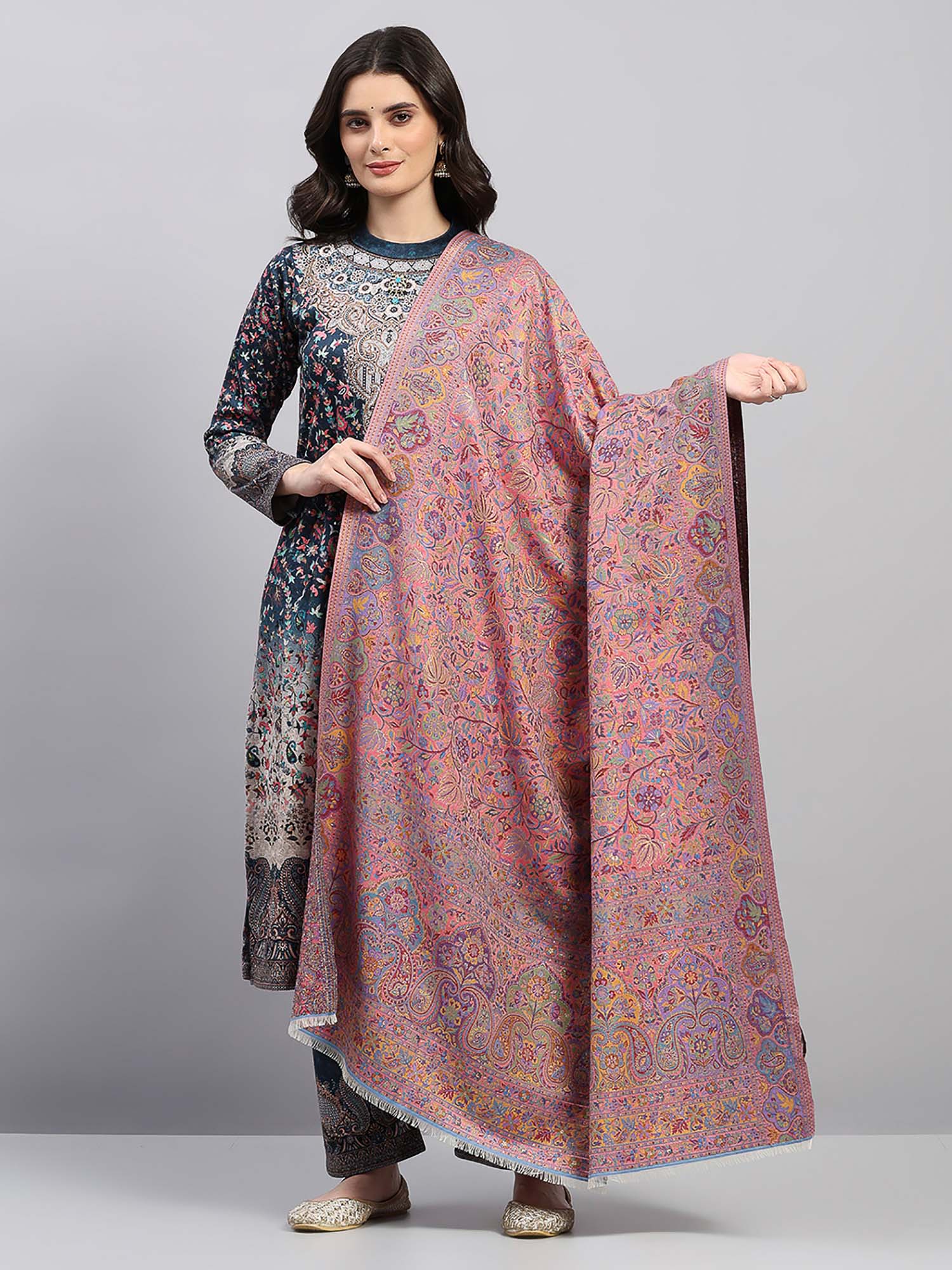 monte carlo Women Woven Design Winter Shawl-picture-34