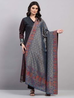 Monte Carlo - Multi-Color Women Woven Design Winter Shawl