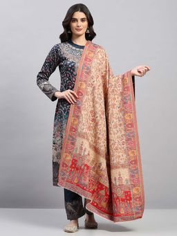 Monte Carlo - Multi-Color Women Woven Design Winter Shawl