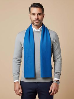 MUFFLY - Navy Blue Premium Blended Wool Stole