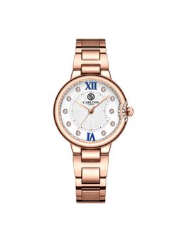 Carlton London - Women Charlotte White Dial Analog Watch - CLWDRGS-004 (M)