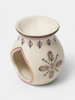 Ritu Kumar - Off White Kashmiri Bootie Tea Light Set Of 3