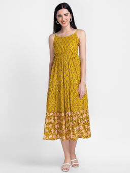 Globus - Green Printed Dress