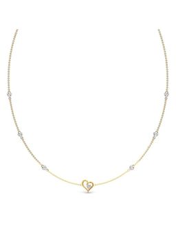 Candere by Kalyan Jewellers - 18K Yellow Gold BIS Hallmark and Cubic Zirconia Necklace for Women