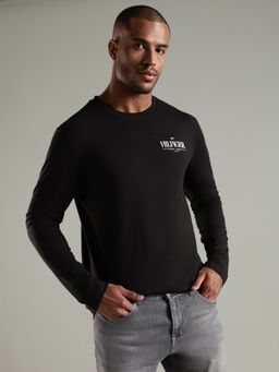 Tommy Hilfiger - Men Black Solid T-Shirt