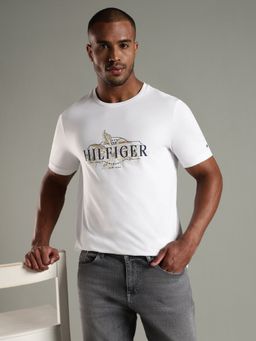 Tommy Hilfiger - Men White Typography T-Shirt