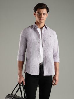 Tommy Hilfiger - Men Pink Checks Casual Shirt