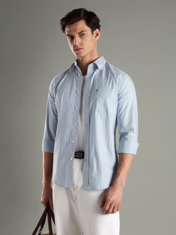 Tommy Hilfiger - Men Blue Stripes Casual Shirt
