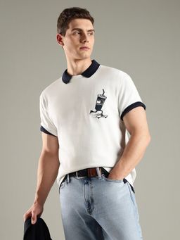 Tommy Hilfiger - Men Off White Graphic T-Shirt