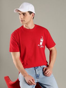 Tommy Hilfiger - Men Red Graphic T-Shirt