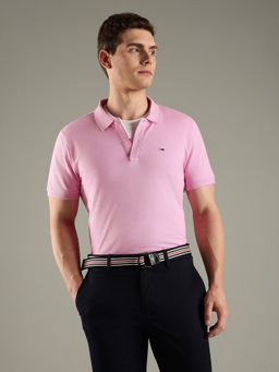 Tommy Hilfiger - Men Pink Solid Polo T-Shirt