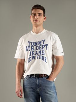 Tommy Hilfiger - Men White Typography T-Shirt