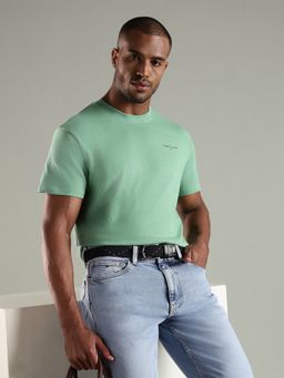 Tommy Hilfiger - Men Green Solid T-Shirt